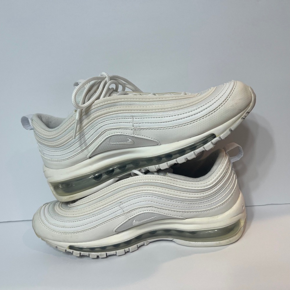 Nike‎ Air Max 97 Triple White Silver Sneakers 921733-100 Big Kids - Picture 8 of 9